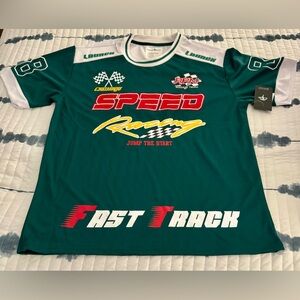 NWT Copper Rivet Green Racing Jersey Size Large Streetwear $37.50 MSRP